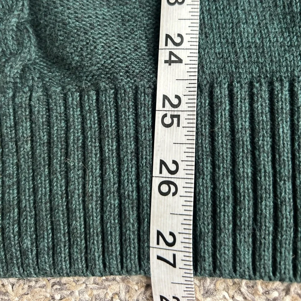 Geoffrey Beene Vintage cable knit pattern sweater in dark green size large - Picture 6 of 7